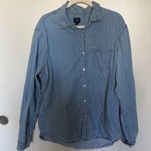 J. Crew Light Blue Denim Button-Down Shirt